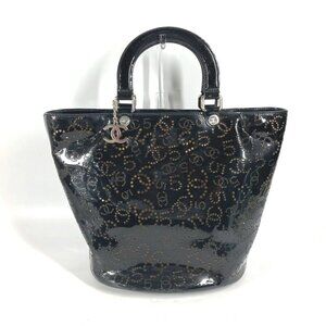 CHANEL punching Logo CC CC Mark NO5 Hand Bag Tote Bag